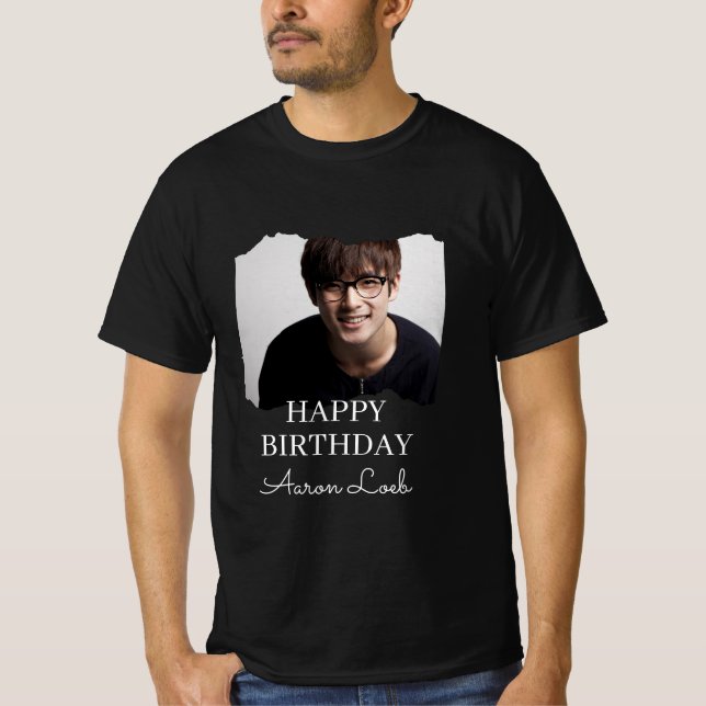 Minimalist Grattis på födelsedagen T-Shirt (Framsida)
