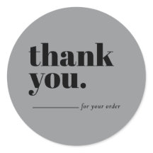 Minimalist Gray Business Customer Thank You