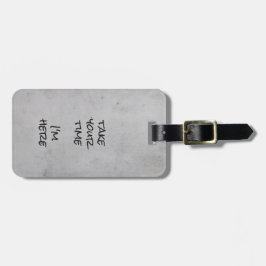 Minimalist Gray Concrete Black Script and Text Bagagebricka