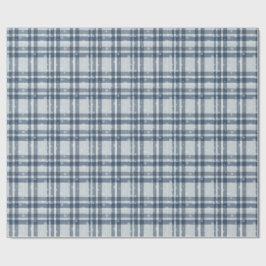 Minimalist Gray & Silver Winter Plaid Presentpapper
