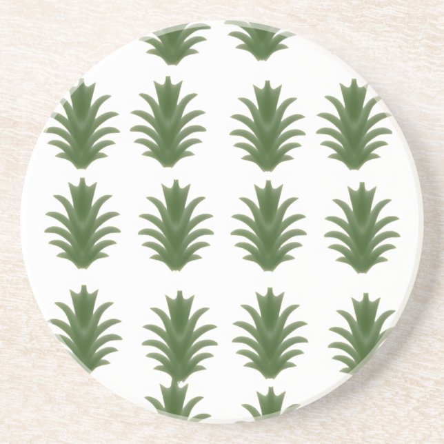 Minimalist Green Leaf Botanical Paper Plate Underlägg (Framsidan)