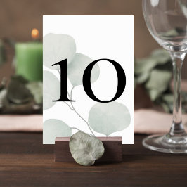 Minimalist Greenery Wedding Table Number Card Bordsnummer