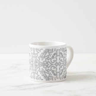 Minimalist Grey Floral Pattern Espressomugg