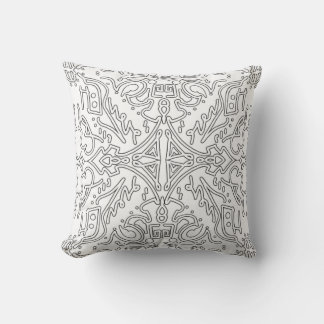 Minimalist Grey Floral Pattern Kudde