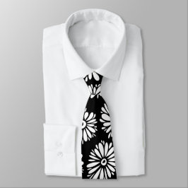 Minimalist Groovy Black and White Daisy Pattern Slips