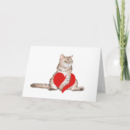 Minimalist Grumpy Cat Alla hjärtans dag Kort