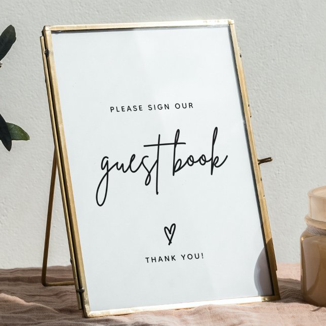 Minimalist Guestbook Bröllop | Underteckna vår gäs Poster (Skapare uppladdad)