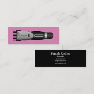 Minimalist Hair Clipper Barber Hair Stylist Mini Visitkort