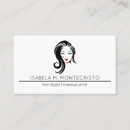 Minimalist Hair Stylist Visitkort