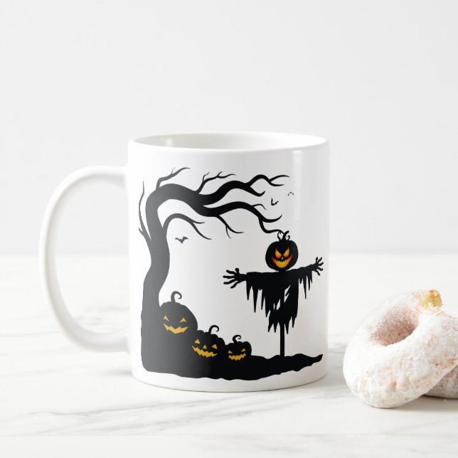 Minimalist Halloween helgdag Kaffemugg (Med munk)