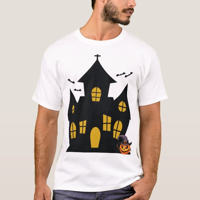 Minimalist Halloween Helgdag T Shirt (Framsida)