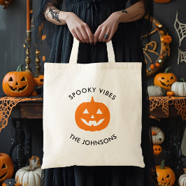 Minimalist Halloween – Personalized Family Name Tygkasse