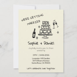 Minimalist Hand-Drawn Inbjudningar