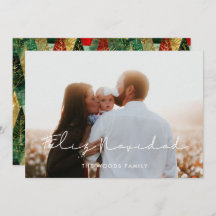 Minimalist Handskriftlig Feliz Navidad Photo