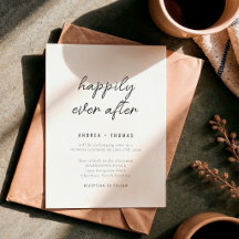 Minimalist Happily Ever After Bröllopsskript