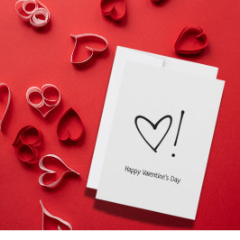 Minimalist Heart Alla hjärtans dag special Julkort
