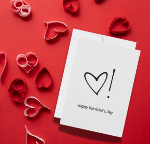 Minimalist Heart Alla hjärtans dag Special Julkort