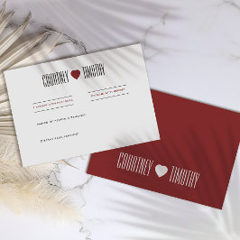 Minimalist Heart Bröllop OSA Kort