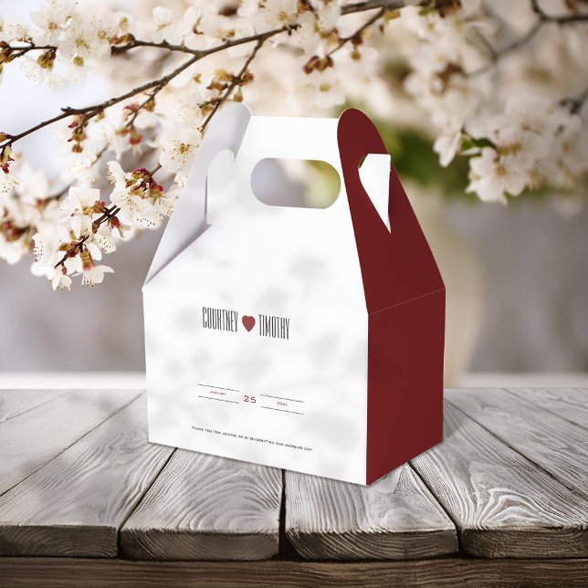 Minimalist Heart Bröllop Presentaskar (Skapare uppladdad)