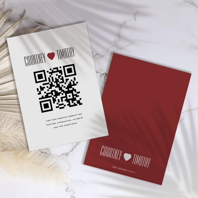 Minimalist Heart Bröllop Tilläggskort (Skapare uppladdad)