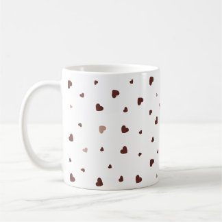 Minimalist Heart Pattern Mug – Cute Aesthetic Coff Kaffemugg