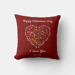 Minimalist Heart Red Valentine's Day Gift – Custom Kudde