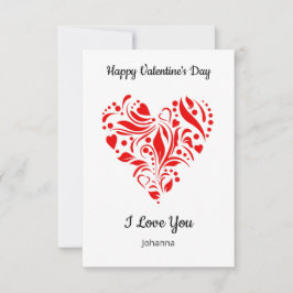 Minimalist Heart Valentine's Day Card – Custom Tack Kort