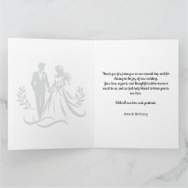 Minimalist Heart Wedding Thank You Card – Custom Tack Kort