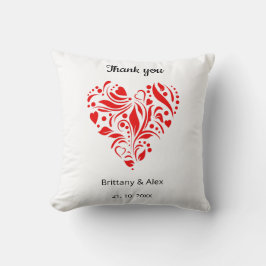 Minimalist Heart Wedding Thank You – Custom Kudde