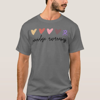 Minimalist Hearts Overdos Medvetenhet Långärmad 1 T Shirt
