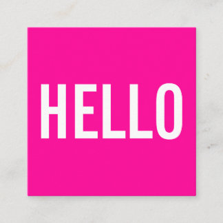 Minimalist hejvisitkortar fyrkantigt visitkort