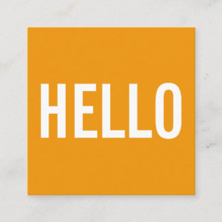 Minimalist hejvisitkortar fyrkantigt visitkort