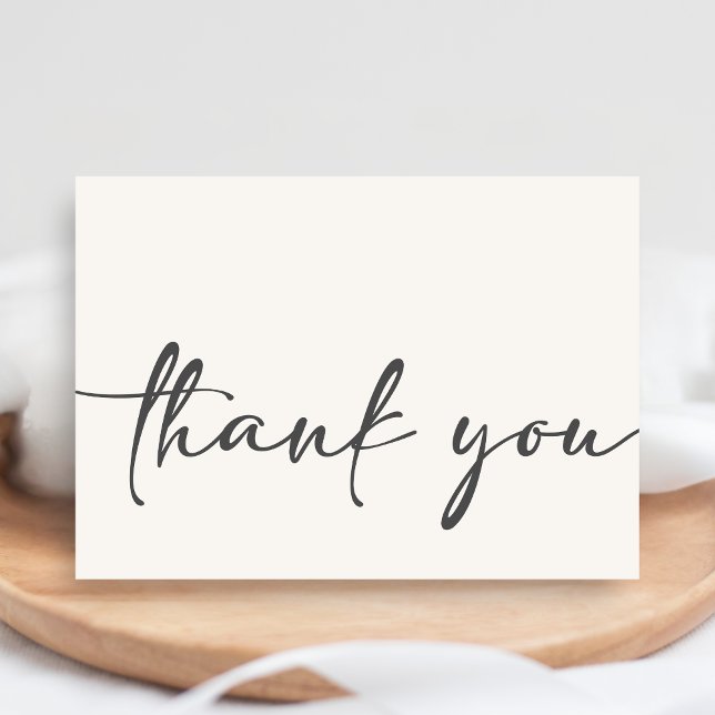 Minimalist Hello Baby Baby Shower Tack Kort (Hello Baby Baby Shower Thank you Card)