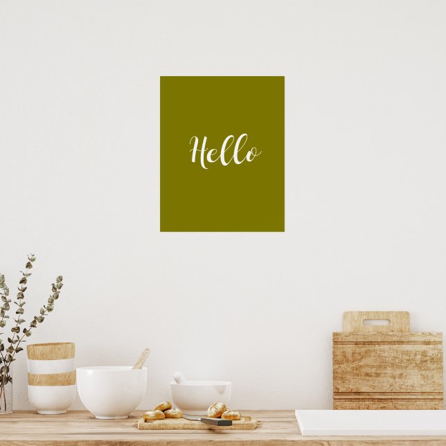 Minimalist Hello Poster (Kök)