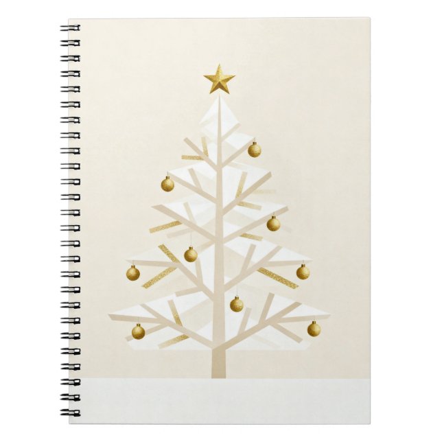 Minimalist Holiday Pine Notebook Anteckningsbok (Framsidan)