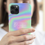 Minimalist Hologram Rainbow Personlig Namn<br><div class="desc">Fallet Simple Hologram Custom Name Phone. Lägg bara till din egen namn för personligens utseende!</div>