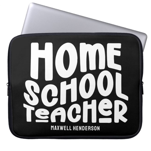 Minimalist Homeschool Teacher Text Design Laptop Fodral (Framsidan)