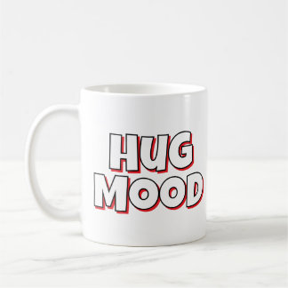 Minimalist “Hug Mood” Coffee Mug – Cute Quote Kaffemugg