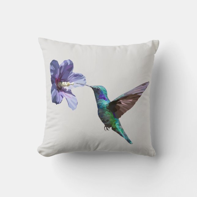 Minimalist Hummingbird/Hibiscus Dekorativ kudde (Framsida)
