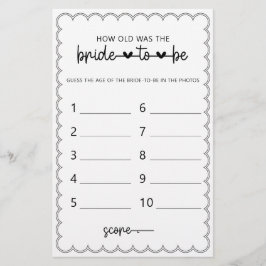 Minimalist: Hur gammal var bridduschspelets flygar Flygblad