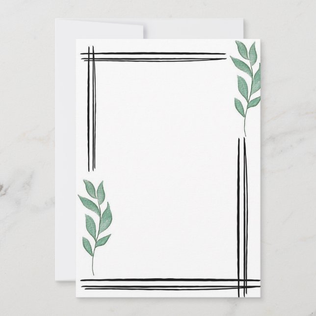 Minimalist Inbjudningar (Framsida)