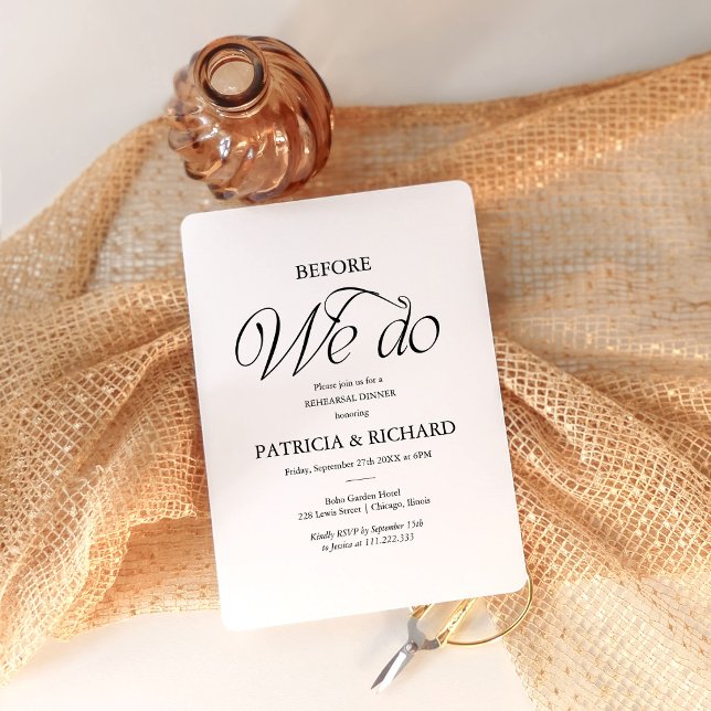 Minimalist innan vi gör repetition middag inbjudningar (Skapare uppladdad)