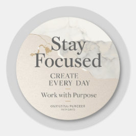 Minimalist Inspirational Sticker | Modern Office A Runt Klistermärke