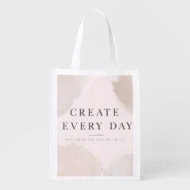 Minimalist Inspirational Tote Bag | Modern Neutral Återanvändbar Påse