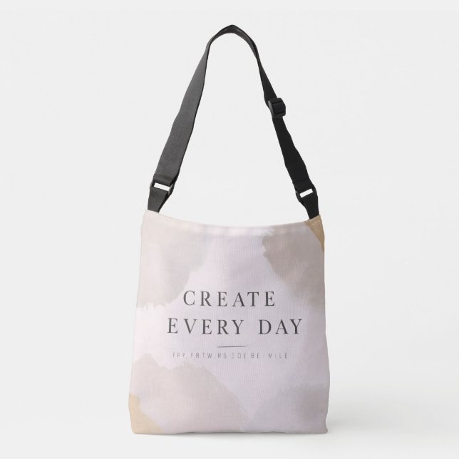 Minimalist Inspirational Tote Bag | Modern Neutral Axelväska (Framsida)