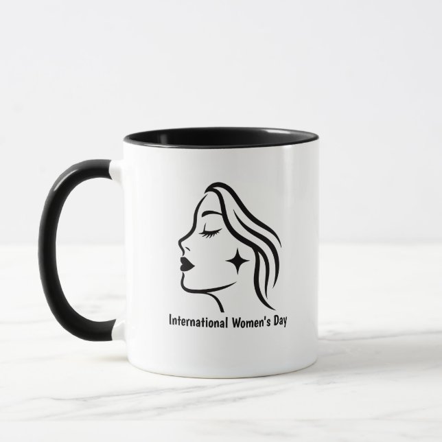 Minimalist International Women's Day Mug Mugg (Vänster)