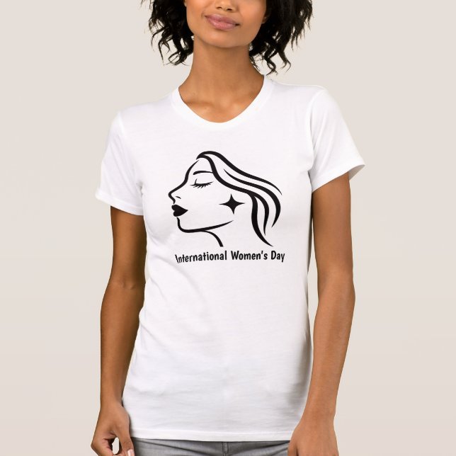 Minimalist International Women's Day T-Shirt (Framsida)