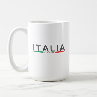 Minimalist Italy Flag New York italian  Kaffemugg