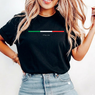 Minimalist Italy Flag Traveling italian vacation T Shirt