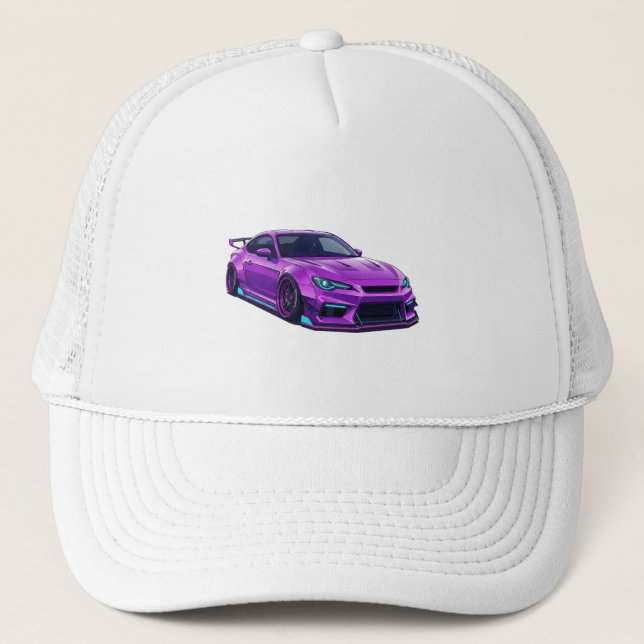 Minimalist JDM Sports Car Icon Embroidered Style  Keps (Framsida)